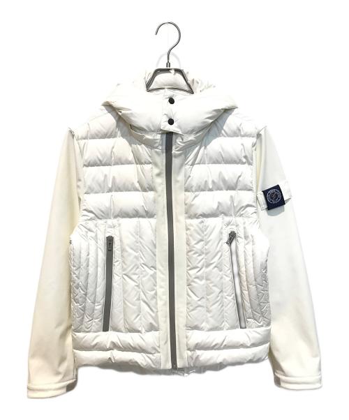 G-Stage（ジーステージ）G-Stage (ジーステージ) ダウン＆ボンディングフリースコンビフーデッドブルゾン 600401 アイボリー サイズ:XLの古着・服飾アイテム