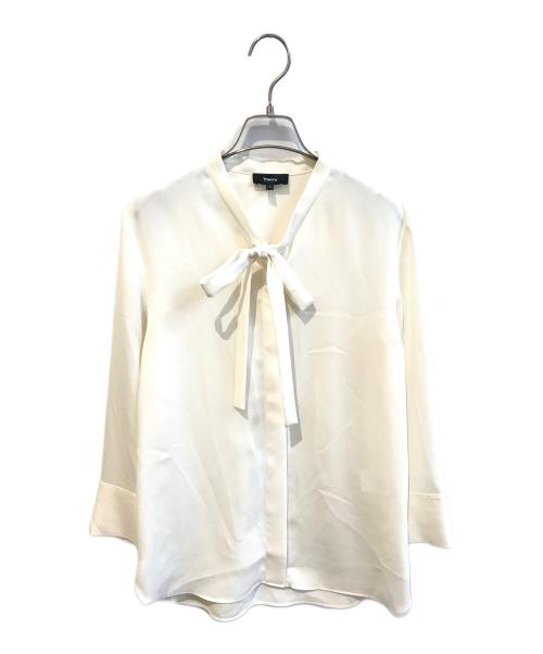 theory（セオリー）theory (セオリー) PRIME GGT TIE BLOUSE　01-2308214-150-902 ホワイト サイズ:Sの古着・服飾アイテム