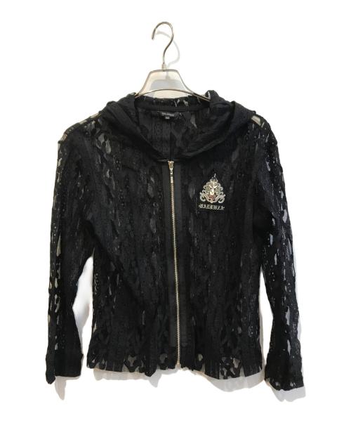 VALENZA（バレンザ）VALENZA (バレンザ) レースパーカー ブラック サイズ:Lの古着・服飾アイテム