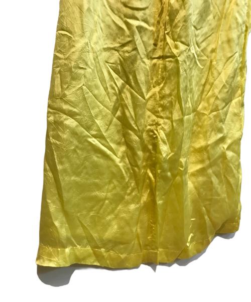 INSCRIRE（アンスクリア）INSCRIRE (アンスクリア) Cupra Washer Maxi Skirt イエロー サイズ:Sの古着・服飾アイテム