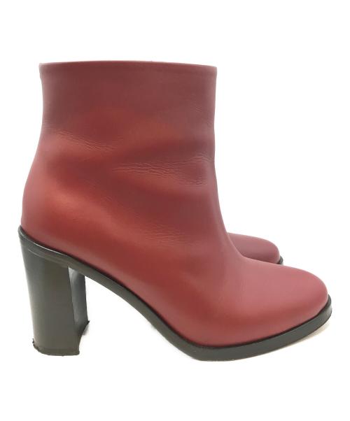 FURLA（フルラ）FURLA (フルラ) サイドジップレザーブーツ ボルドー サイズ:23cmの古着・服飾アイテム