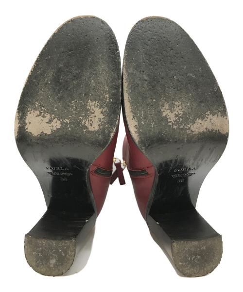 FURLA（フルラ）FURLA (フルラ) サイドジップレザーブーツ ボルドー サイズ:23cmの古着・服飾アイテム