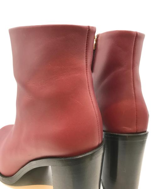 FURLA（フルラ）FURLA (フルラ) サイドジップレザーブーツ ボルドー サイズ:23cmの古着・服飾アイテム