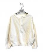 FRAMeWORKフレームワーク）の古着「カノコ2WAYヘンリーニット　25080220722030」｜ホワイト