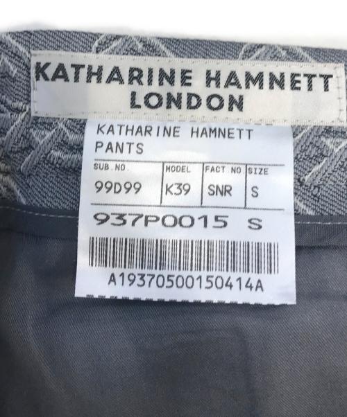 KATHARINE HAMNETT（キャサリンハムネット）KATHARINE HAMNETT (キャサリンハムネット) 総柄パンツ グレー サイズ:Sの古着・服飾アイテム