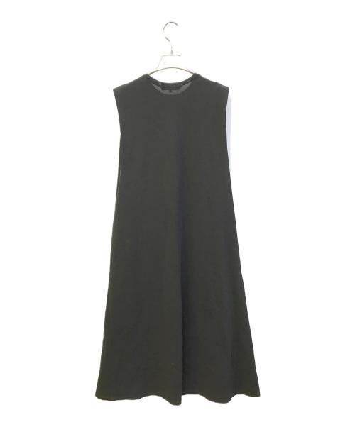 23区（ニジュウサンク）23区 (ニジュウサンク) ツイストコットンプレーティングスリーブレスワンピース　OPWOGA0131 ブラック サイズ:Mの古着・服飾アイテム