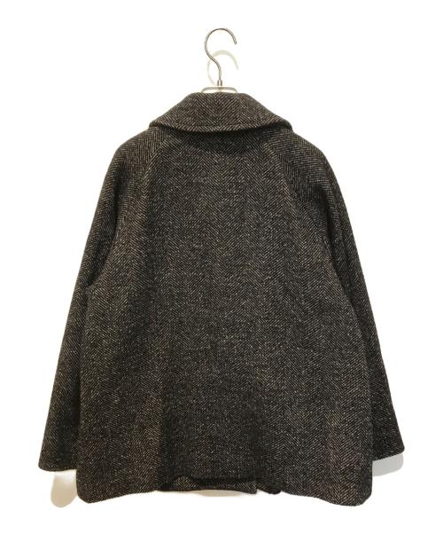 UNTITLED（アンタイトル）UNTITLED (アンタイトル) ミドル丈ヘリンボンPコート 153-99508 ブラック サイズ:Mの古着・服飾アイテム