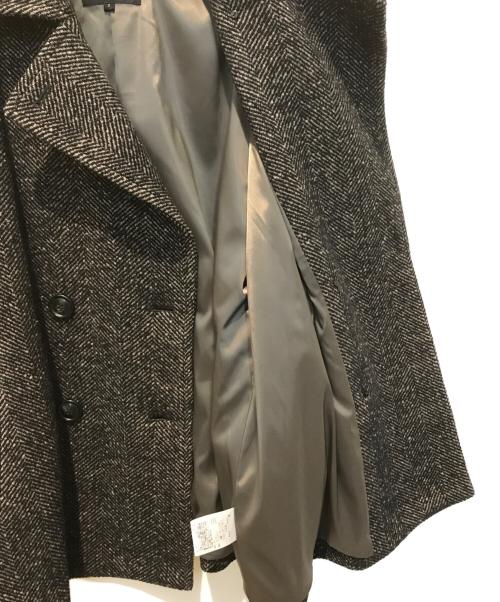 UNTITLED（アンタイトル）UNTITLED (アンタイトル) ミドル丈ヘリンボンPコート 153-99508 ブラック サイズ:Mの古着・服飾アイテム