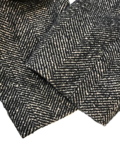 UNTITLED（アンタイトル）UNTITLED (アンタイトル) ミドル丈ヘリンボンPコート 153-99508 ブラック サイズ:Mの古着・服飾アイテム