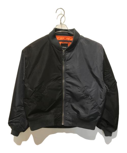BEAMS（ビームス）BEAMS (ビームス) バイカラーMA-1ジャケット 24S-BM1809 ブラック×ネイビー サイズ:Mの古着・服飾アイテム