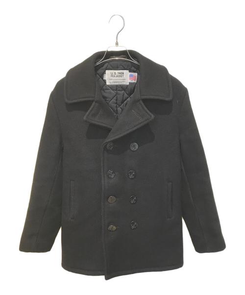 U'S NAVY（アメリカ海軍）U'S NAVY (ユーエスネイビー) Pコート ブラック サイズ:Mの古着・服飾アイテム