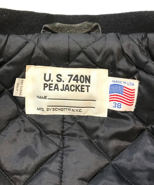 U'S NAVY（アメリカ海軍）U'S NAVY (ユーエスネイビー) Pコート ブラック サイズ:Mの古着・服飾アイテム