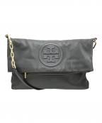 TORY BURCHトリーバーチ）の古着「Bombe Fold‐Over Clutch Bag　」｜ネイビー