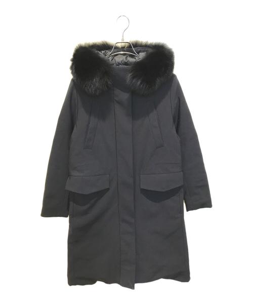 DOUBLE STANDARD CLOTHING（ダブルスタンダードクロージング）DOUBLE STANDARD CLOTHING (ダブルスタンダードクロージング) ファーフードコート　0207-401-193 ブラック サイズ:Sの古着・服飾アイテム