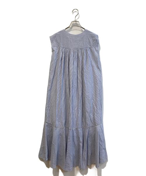 ne quittez pas（ヌキテパ）ne quittez pas (ヌキテパ) ストライプワンピース　010501262ST スカイブルー サイズ:Freeの古着・服飾アイテム