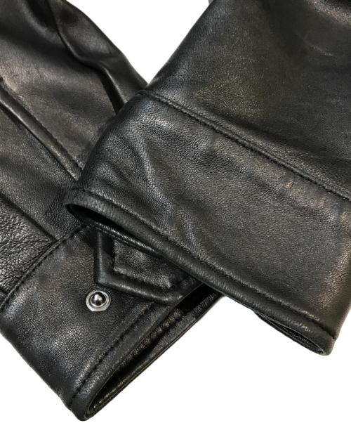 BGSD（ビージーエスディー）BGSD (ビージーエスディー) レザージャケット ブラック サイズ:Mの古着・服飾アイテム