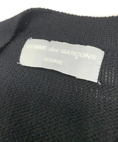 COMME des GARCONS HOMME（コムデギャルソン オム）COMME des GARCONS HOMME (コムデギャルソン オム) コットンニットカーディガン ブラック サイズ:表記なしの古着・服飾アイテム