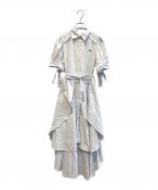 POLO BCS×DazzliNポロ・ビーシーエス×ダズリン）の古着「ヘムレイヤードシャツワンピース」｜ホワイト