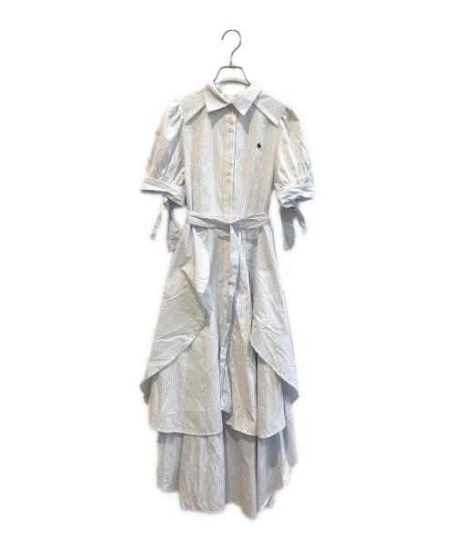 POLO BCS（ポロ・ビーシーエス）POLO BCS (ポロ・ビーシーエス) dazzlin (ダズリン) ヘムレイヤードシャツワンピース ホワイト サイズ:Ｓの古着・服飾アイテム