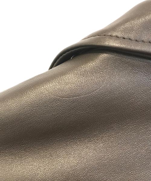 23区 HOMME（ニジュウサンクオム）23区 HOMME (ニジュウサンクオム) ラムレザージャケット ブラウン サイズ:Lの古着・服飾アイテム