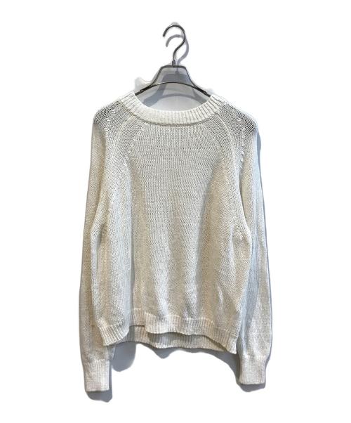 FRAMeWORK（フレームワーク）FRAMeWORK (フレームワーク) リネンコットンラグランニット　25080220743010 ホワイト サイズ:Ｆの古着・服飾アイテム