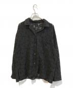 Spick and Spanスピック＆スパン）の古着「レースオープンカラーシャツ　23050200803010」｜ブラック