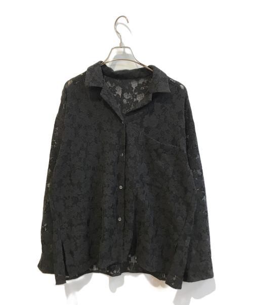 Spick and Span（スピック＆スパン）Spick and Span (スピック＆スパン) レースオープンカラーシャツ　23050200803010 ブラック サイズ:Freeの古着・服飾アイテム