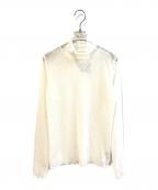 Spick and Spanスピック＆スパン）の古着「ドットチュールハイネックプルオーバー　25070200905010」｜ホワイト