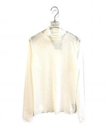 Spick and Span（スピック＆スパン）の古着「ドットチュールハイネックプルオーバー　25070200905010」｜ホワイト