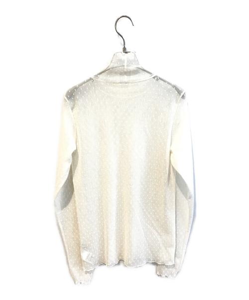 Spick and Span（スピック＆スパン）Spick and Span (スピック＆スパン) ドットチュールハイネックプルオーバー　25070200905010 ホワイト サイズ:表記無しの古着・服飾アイテム