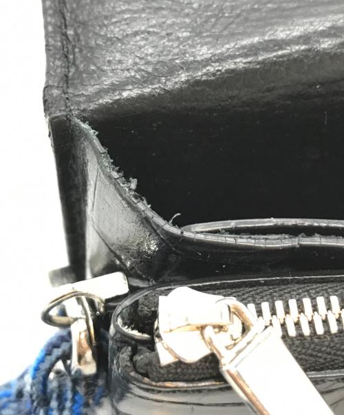 ithelicy（イザリシー）ithelicy (イザリシー) クロコ型押しレザーウォレット ブラックの古着・服飾アイテム