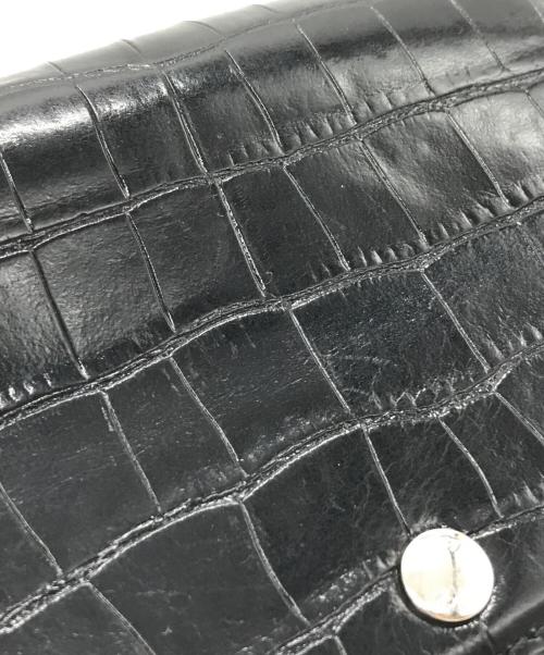 ithelicy（イザリシー）ithelicy (イザリシー) クロコ型押しレザーウォレット ブラックの古着・服飾アイテム
