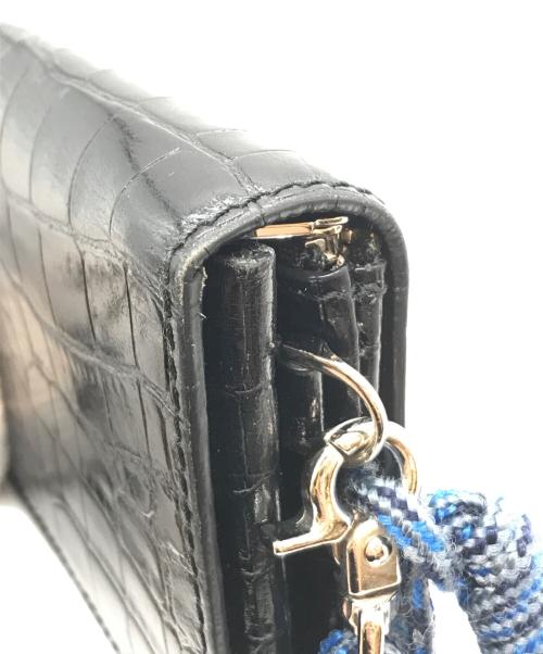 ithelicy（イザリシー）ithelicy (イザリシー) クロコ型押しレザーウォレット ブラックの古着・服飾アイテム