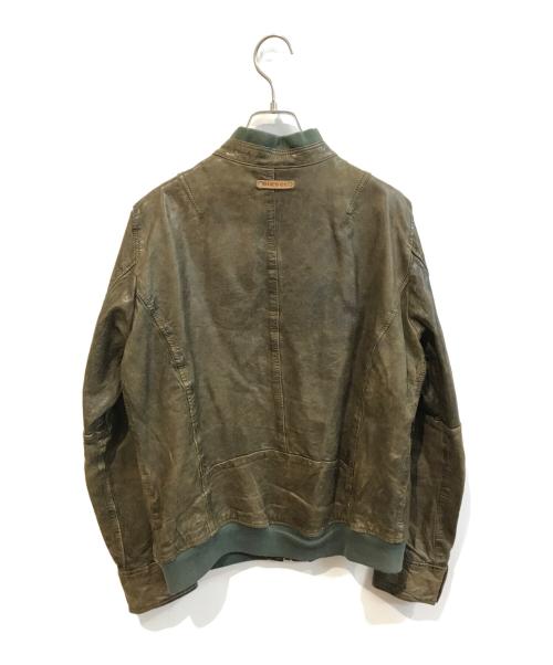 DIESEL（ディーゼル）DIESEL (ディーゼル) ラムレザージャケット ブラウン サイズ:Sの古着・服飾アイテム