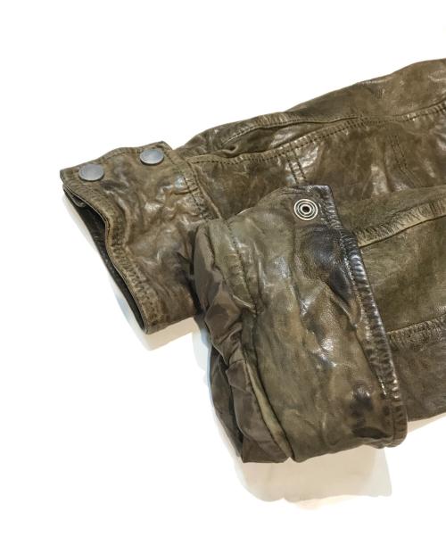 DIESEL（ディーゼル）DIESEL (ディーゼル) ラムレザージャケット ブラウン サイズ:Sの古着・服飾アイテム