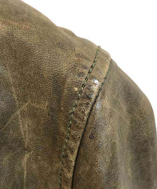 DIESEL（ディーゼル）DIESEL (ディーゼル) ラムレザージャケット ブラウン サイズ:Sの古着・服飾アイテム