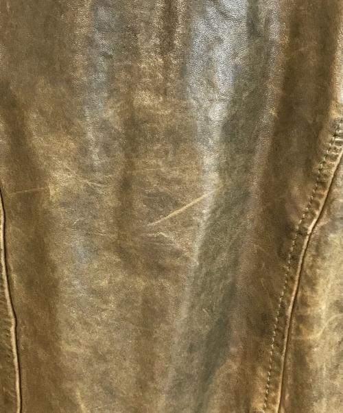 DIESEL（ディーゼル）DIESEL (ディーゼル) ラムレザージャケット ブラウン サイズ:Sの古着・服飾アイテム