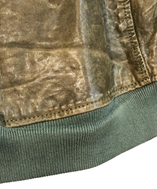 DIESEL（ディーゼル）DIESEL (ディーゼル) ラムレザージャケット ブラウン サイズ:Sの古着・服飾アイテム