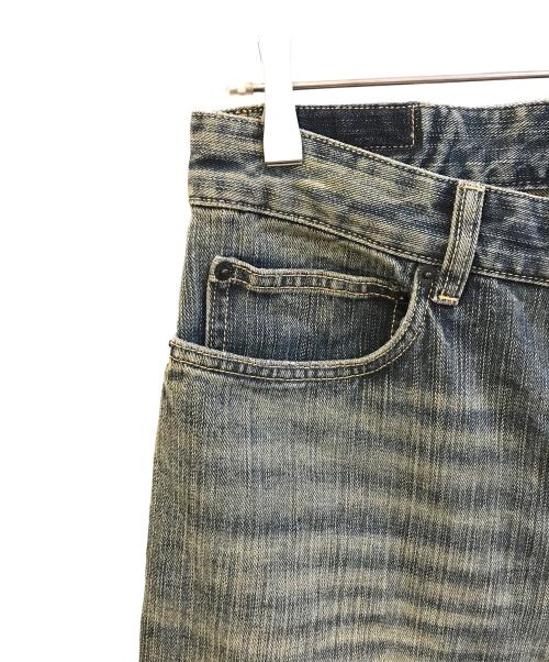 BALENCIAGA（バレンシアガ）BALENCIAGA (バレンシアガ) ウォッシュド加工ブーツカットデニムパンツ　751089 TNW65 インディゴ サイズ:Mの古着・服飾アイテム