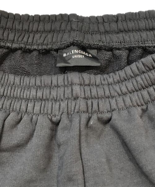BALENCIAGA（バレンシアガ）BALENCIAGA (バレンシアガ) ロゴ刺繍スウェットハーフパンツ　676137 TRVW6 ダークグレー サイズ:XXSの古着・服飾アイテム