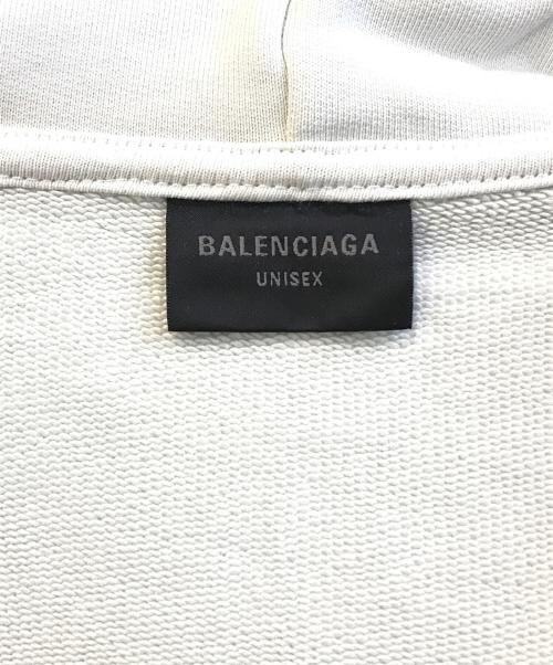 BALENCIAGA（バレンシアガ）BALENCIAGA (バレンシアガ) LOOP LOGO ZIP HOODIE ホワイト サイズ:XLの古着・服飾アイテム