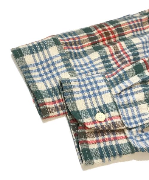KICS DOCUMENT.（キクスドキュメント）KICS DOCUMENT. (キクスドキュメント) FLANNEL CHECK REGULAR SHIRT　01-1903-0004-06 グリーン サイズ:SIZE 4の古着・服飾アイテム