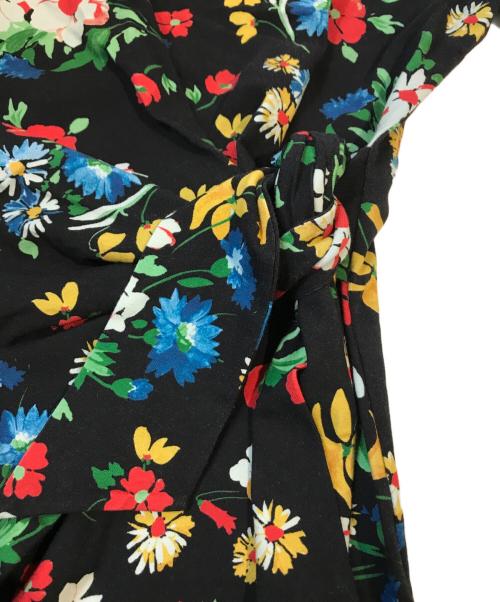 SEZANE（セザンヌ）SEZANE (セザンヌ) 半袖花柄ワンピース ブラック サイズ:Sの古着・服飾アイテム