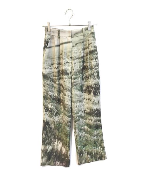 Ameri（アメリ）AMERI (アメリ) CAMILA STRAIGHT TUCK PANTS　01220860620 グリーン サイズ:Mの古着・服飾アイテム