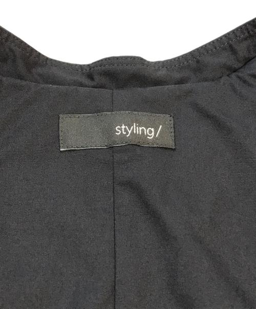 styling/（スタイリング）styling/ (スタイリング) パフショルダーワンピース　16WF0212004 ブラック サイズ:Ｓの古着・服飾アイテム