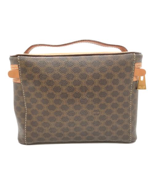 CELINE（セリーヌ）CELINE (セリーヌ) マカダム柄バニティバッグ　M95 ブラウンの古着・服飾アイテム