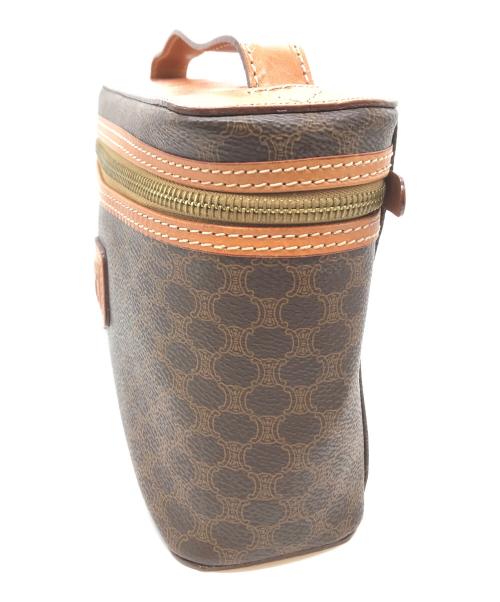 CELINE（セリーヌ）CELINE (セリーヌ) マカダム柄バニティバッグ　M95 ブラウンの古着・服飾アイテム