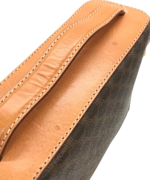 CELINE（セリーヌ）CELINE (セリーヌ) マカダム柄バニティバッグ　M95 ブラウンの古着・服飾アイテム