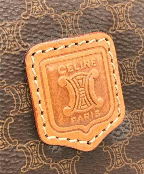 CELINE（セリーヌ）CELINE (セリーヌ) マカダム柄バニティバッグ　M95 ブラウンの古着・服飾アイテム