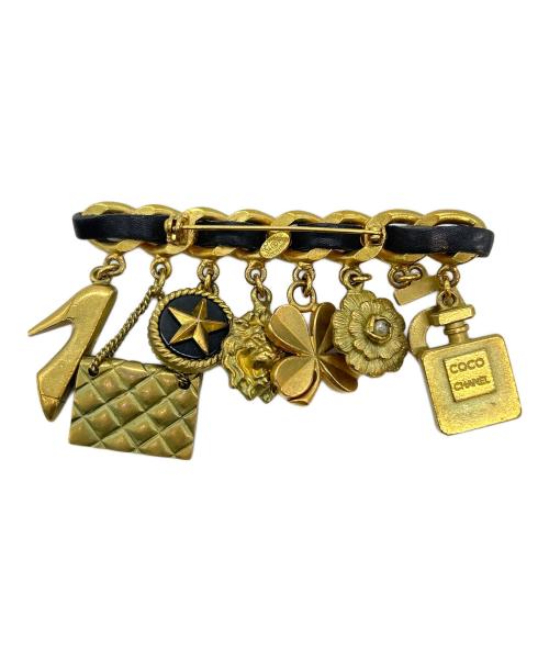 CHANEL（シャネル）CHANEL (シャネル) 8連アイコンモチーフブローチ ゴールドの古着・服飾アイテム